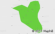 Political Simple Map of Yanting, single color outside