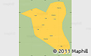 Savanna Style Simple Map of Yanting, single color outside