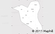 Silver Style Simple Map of Yanting, cropped outside