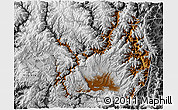 Physical 3D Map of Yanyuan, desaturated