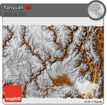 Physical 3D Map of Yanyuan