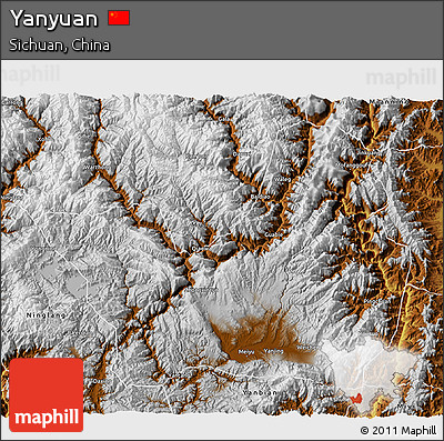 Physical 3D Map of Yanyuan