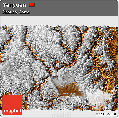 Physical 3D Map of Yanyuan