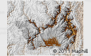 Physical 3D Map of Yanyuan, lighten