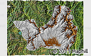 Physical 3D Map of Yanyuan, satellite outside