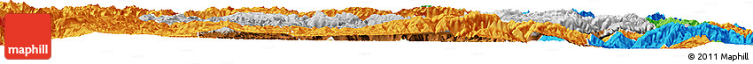 Physical Horizon Map of Yanyuan, political outside