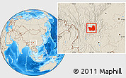 Shaded Relief Location Map of Yanyuan