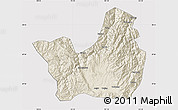 Shaded Relief Map of Yanyuan, cropped outside