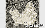 Shaded Relief Map of Yanyuan, darken