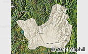 Shaded Relief Map of Yanyuan, satellite outside