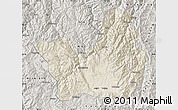 Shaded Relief Map of Yanyuan, semi-desaturated