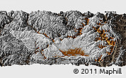 Physical Panoramic Map of Yanyuan, darken, semi-desaturated