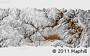 Physical Panoramic Map of Yanyuan, lighten, desaturated