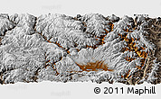 Physical Panoramic Map of Yanyuan, semi-desaturated