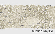 Shaded Relief Panoramic Map of Yanyuan