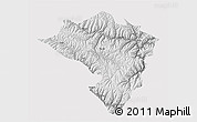 Physical 3D Map of Zamtang, cropped outside