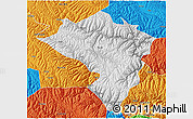 Physical 3D Map of Zamtang, political outside