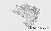 Physical 3D Map of Zamtang, single color outside