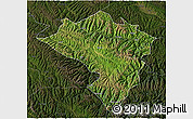 Satellite 3D Map of Zamtang, darken
