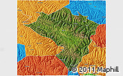 Satellite 3D Map of Zamtang, political outside