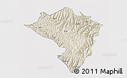 Shaded Relief 3D Map of Zamtang, cropped outside