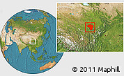 Satellite Location Map of Zamtang