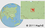 Savanna Style Location Map of Zamtang