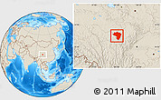 Shaded Relief Location Map of Zamtang