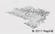 Physical Panoramic Map of Zamtang, cropped outside