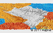 Physical Panoramic Map of Zamtang, political outside