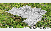 Physical Panoramic Map of Zamtang, satellite outside