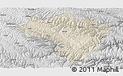 Shaded Relief Panoramic Map of Zamtang, physical outside