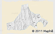 Classic Style 3D Map of Zhaojue, single color outside