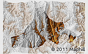 Physical 3D Map of Zhaojue, lighten