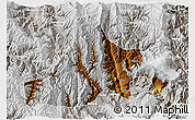 Physical 3D Map of Zhaojue, lighten, semi-desaturated