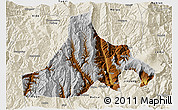Physical 3D Map of Zhaojue, shaded relief outside