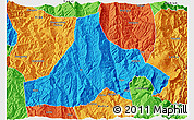 Political 3D Map of Zhaojue