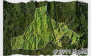 Satellite 3D Map of Zhaojue, darken