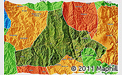 Satellite 3D Map of Zhaojue, political outside