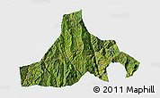 Satellite 3D Map of Zhaojue, single color outside