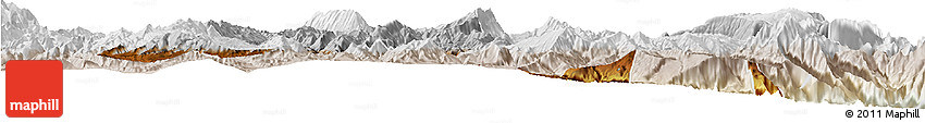 Physical Horizon Map of Zhaojue, lighten