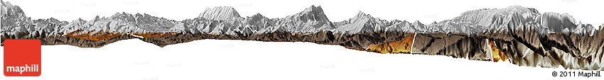 Physical Horizon Map of Zhaojue, semi-desaturated
