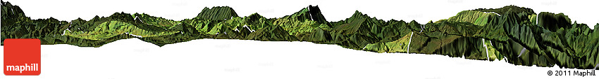 Satellite Horizon Map of Zhaojue, darken