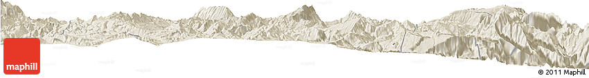 Shaded Relief Horizon Map of Zhaojue Shaded Relief Horizon Map of Zhaojue