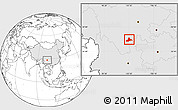 Blank Location Map of Zhaojue, highlighted country