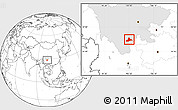 Blank Location Map of Zhaojue, highlighted parent region