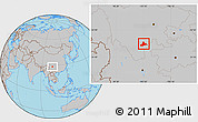Gray Location Map of Zhaojue
