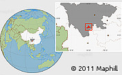 Savanna Style Location Map of Zhaojue, highlighted country, highlighted parent region