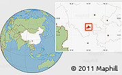 Savanna Style Location Map of Zhaojue, highlighted country