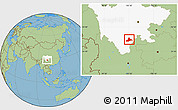 Savanna Style Location Map of Zhaojue, highlighted parent region